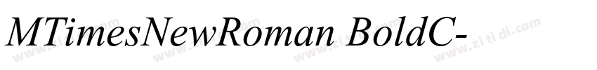 MTimesNewRoman BoldC字体转换